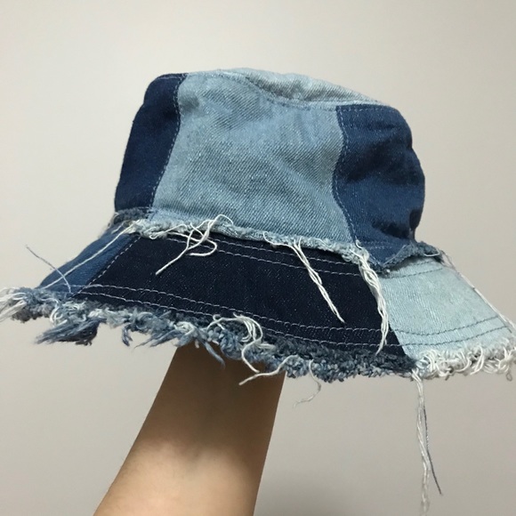 Jaded London Patchwork Denim Bucket Hat 